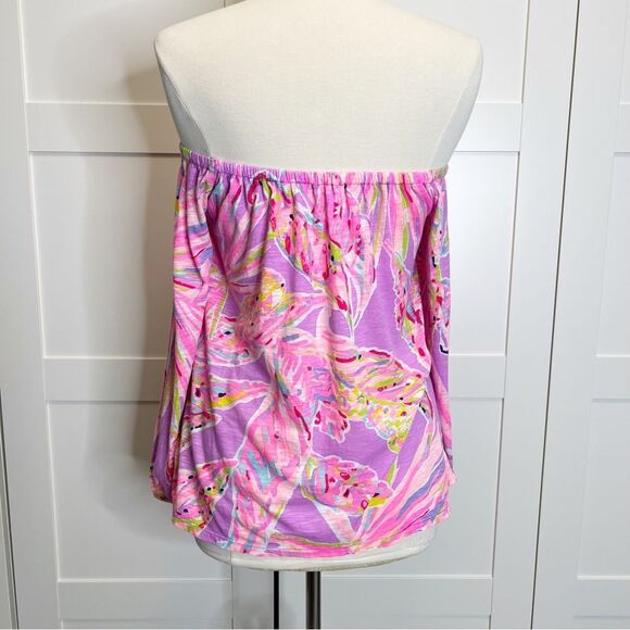 Lilly Pulitzer Emma Top Amethyst Sunseekers XS Off Shoulder - Picture 5 of 7